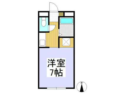 レジデンスKURASAWA(1K/3階)の間取り写真