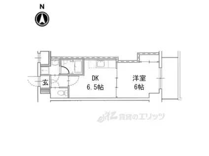 クレオシティ(1DK/5階)の間取り写真