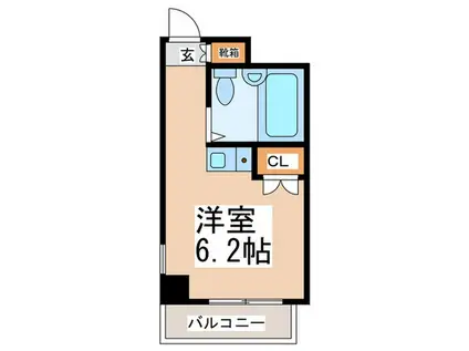 仲町台フェニックスコート(ワンルーム/4階)の間取り写真