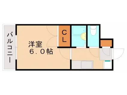 グランナヴィール北西(1K/1階)の間取り写真