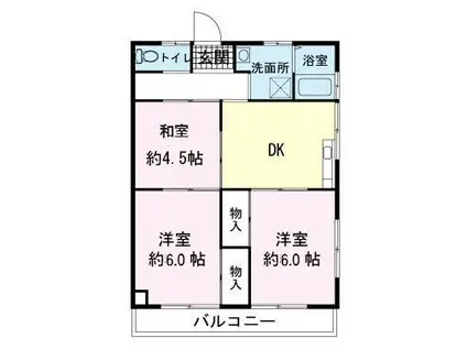 新井アパート(3DK/1階)の間取り写真