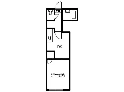 DIANA VILLA(1DK/2階)の間取り写真