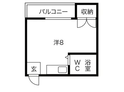 ロイヤル遠里小野(ワンルーム/4階)の間取り写真