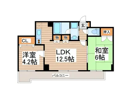 ガーデンハイツAIHARA(2LDK/3階)の間取り写真