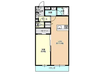 シャーメゾン和(1LDK/3階)の間取り写真