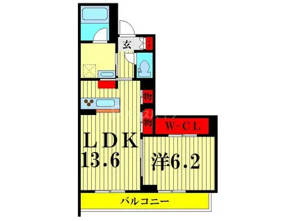 ラ カルマティー(1LDK/3階)の間取り写真