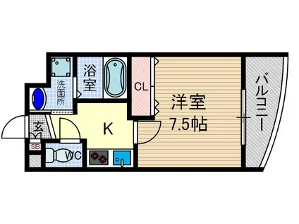 さとみマンションII(1K/7階)の間取り写真