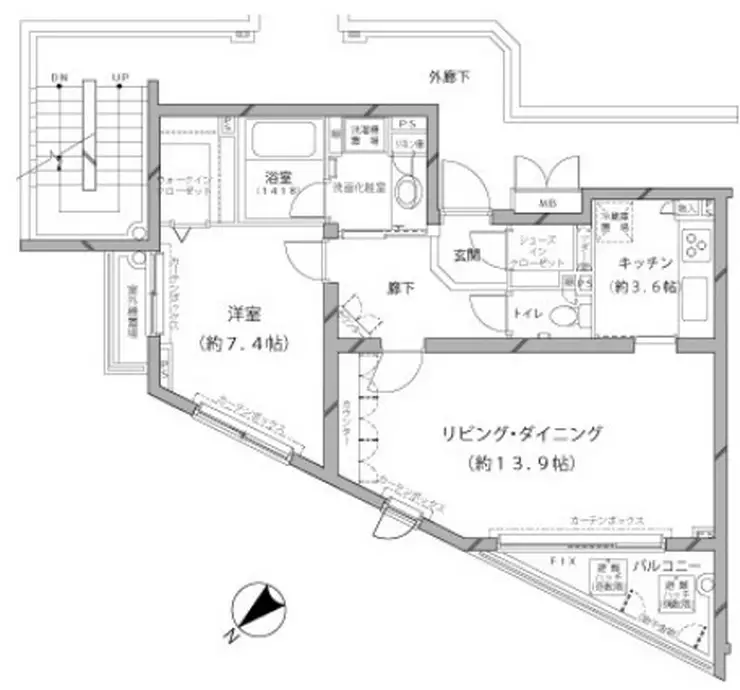 MFPRコート代官山 2階階 間取り