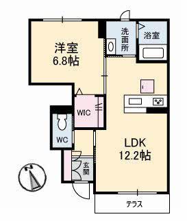 グラン・ノワ(1LDK/1階)の間取り写真