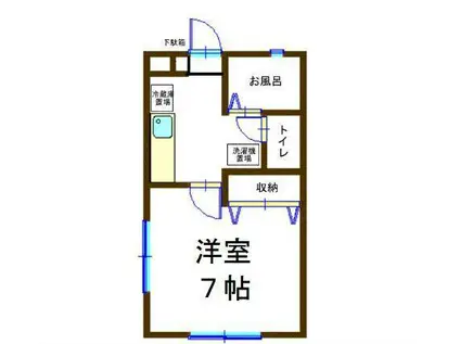 ロイヤルハイツIV(1K/1階)の間取り写真