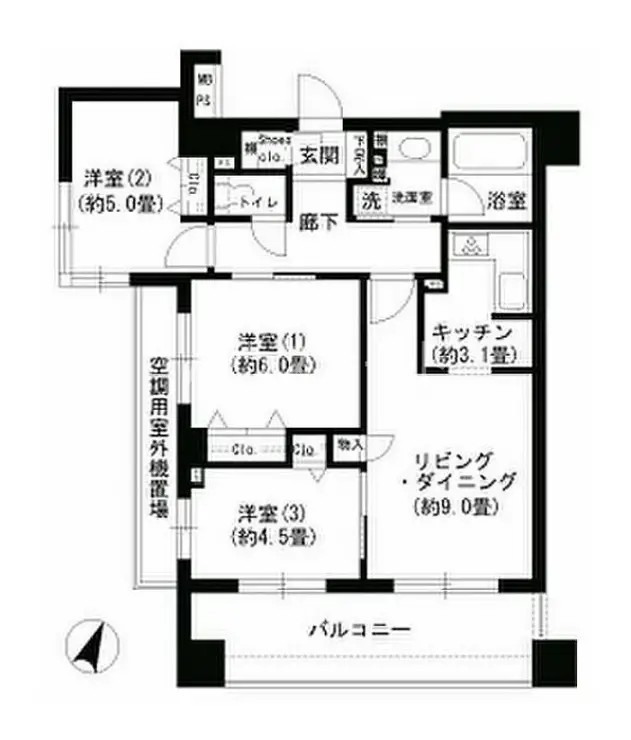 クリオ文京小石川 6階階 間取り