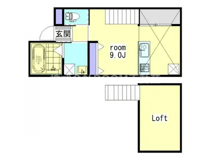 LA VILLE(ワンルーム/1階)の間取り写真