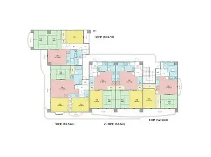 ブラザービル八幡(3DK/4階)の間取り写真