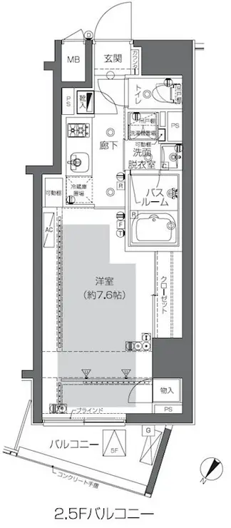 ZOOM渋谷神山町 4階階 間取り