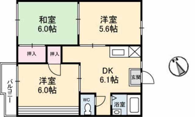 フォーブル吉村 A棟(3DK/2階)の間取り写真