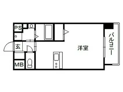 メゾン・ド・ソレイユ西千石(ワンルーム/5階)の間取り写真