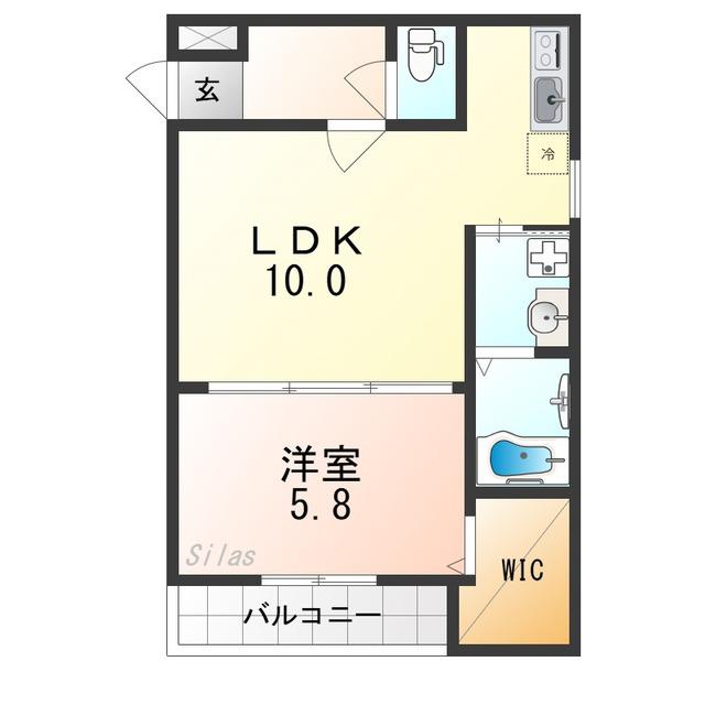 サンパレス りんくう(1LDK/1階)の間取り写真