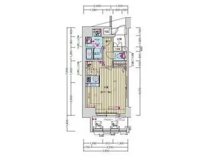 プレサンス鶴舞公園セラヴィ(1K/12階)の間取り写真