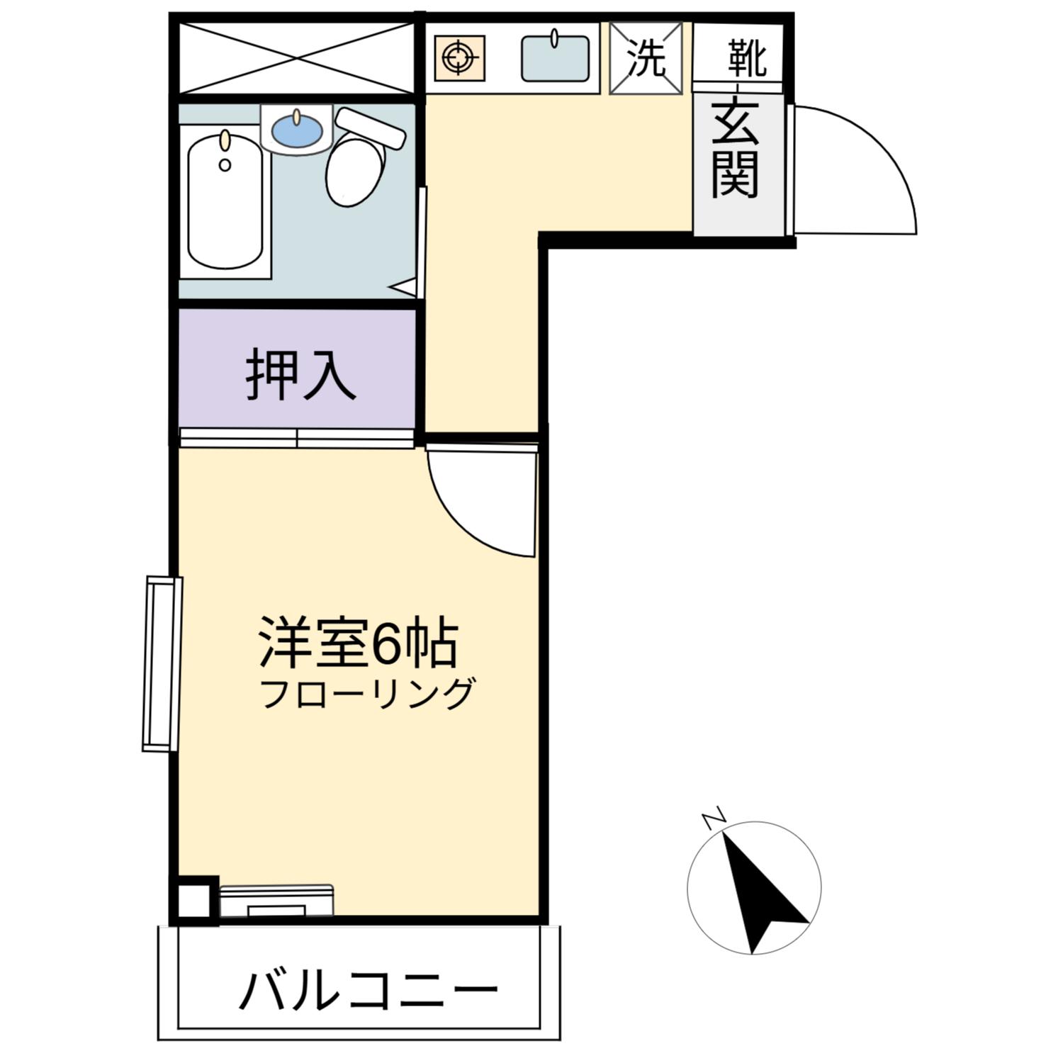 KSビル(1K/3階)の間取り写真
