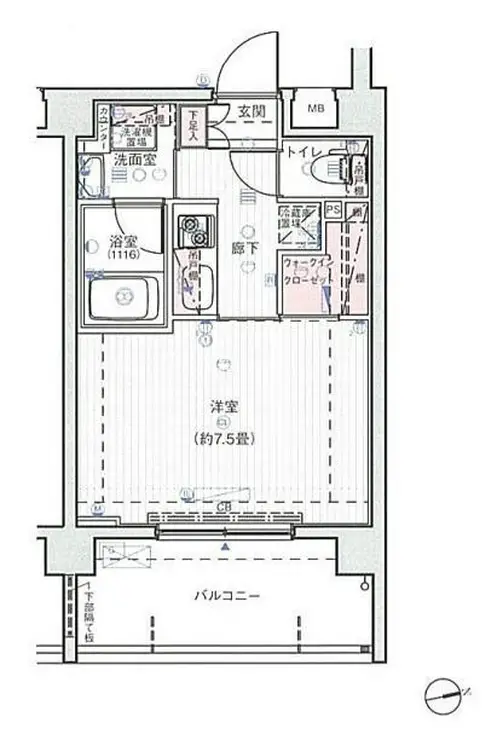 プレール・ドゥーク新宿御苑II 5階階 間取り