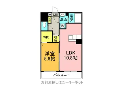 MOKONOマンション(1LDK/3階)の間取り写真
