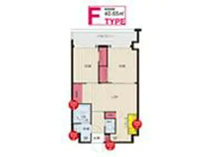 NO.88マリナゲートサンズ(2LDK/5階)の間取り写真