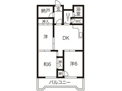 ロイヤルメゾンHAMADA(3DK/5階)の間取り写真