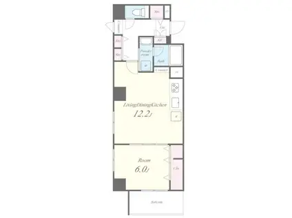 NOUVELLE MAISON YAMAYAIIヌーベルメゾンヤマヤ(1LDK/4階)の間取り写真