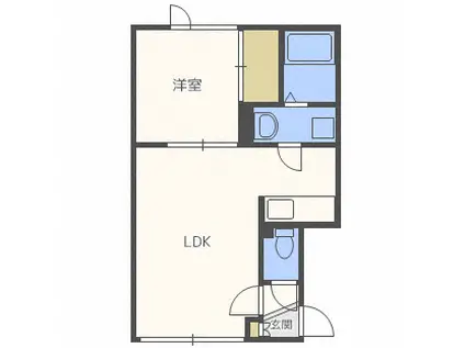 ネクストパーク(1LDK/3階)の間取り写真