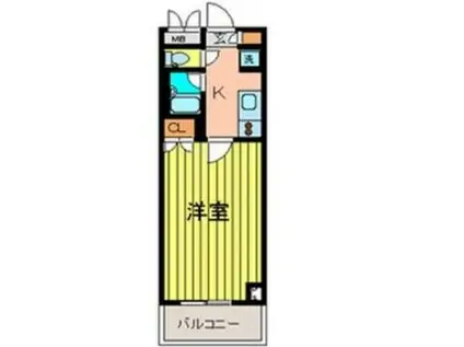 プラウドフラット五橋(1K/3階)の間取り写真