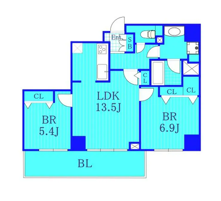 ドゥーエ横浜駅前 12階階 間取り
