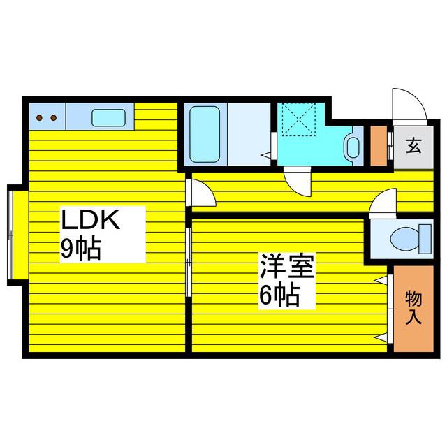 グランドールN32 (1LDK/3階)の間取り写真