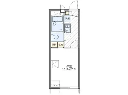 レオパレス世田谷(1K/1階)の間取り写真