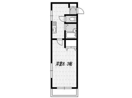 レフア南常盤台(1K/2階)の間取り写真