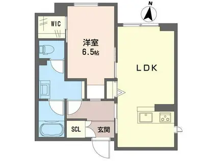 ヒルズ横濱高島台(1LDK/2階)の間取り写真
