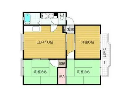 ウィンディア長村 II(3LDK/2階)の間取り写真