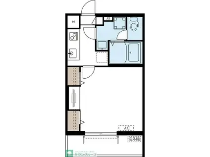 グレイス北松戸II(1K/1階)の間取り写真
