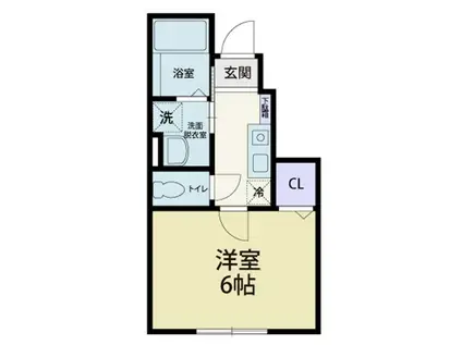 RIVERAINIII(1K/1階)の間取り写真