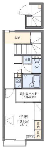 レオパレスグレイシャス(1K/2階)の間取り写真