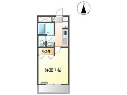 トワール・ニシノミヤ(1K/1階)の間取り写真