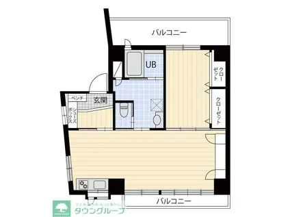 セリタビル(1LDK/4階)の間取り写真