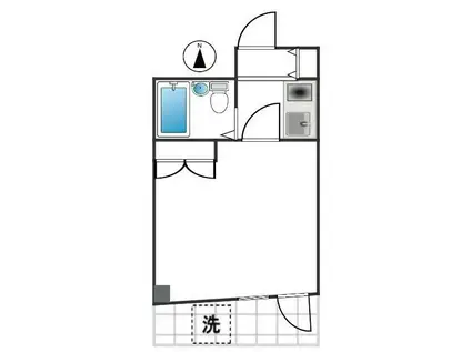 吉野屋ビル(1K/4階)の間取り写真