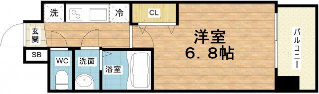 QUINTET JOTONOE(1K/9階)の間取り写真