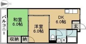 リアライズ国府宮(2DK/3階)の間取り写真