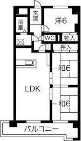 アルバインローズイッセイ(3LDK/2階)の間取り写真