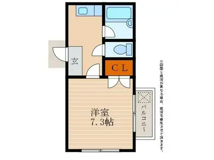 レイクパレスNASU2(1K/2階)の間取り写真