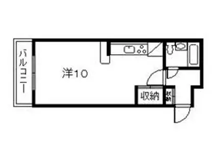オリーブハイツ(ワンルーム/2階)の間取り写真