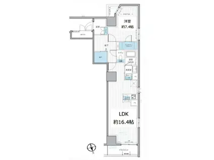 栖-すみか-浅草蔵前(1LDK/9階)の間取り写真