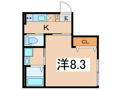 TRAZZOかしわ台(1K/2階)の間取り写真
