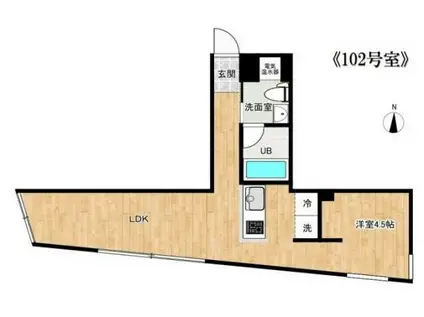 MONCLE SAKURA SHINMACHI(ワンルーム/1階)の間取り写真